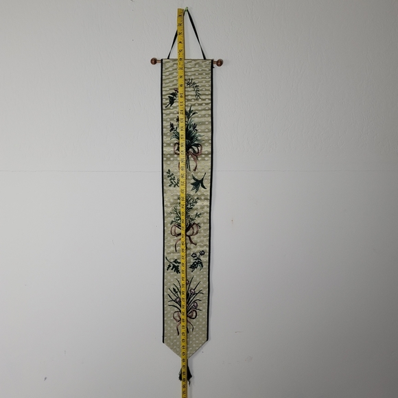 Vtg NEVER ENOUGH THYME Tapestry Bell Pull By Manual Woodworkers Weavers USA - Picture 12 of 15